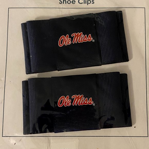 Lillybee U Shoe Clips Ole Miss Removable Football Rebels Tailgating Clothes - Picture 1 of 4
